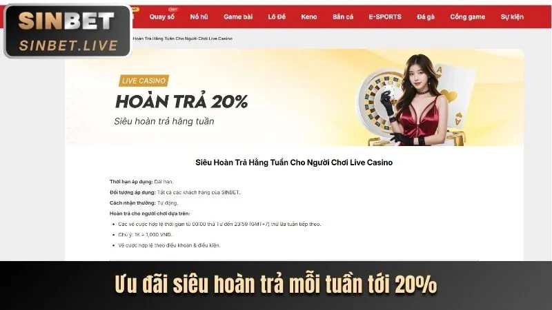 Ưu đãi hoàn trả cược thể thao với biểu tượng tiền và phần trăm